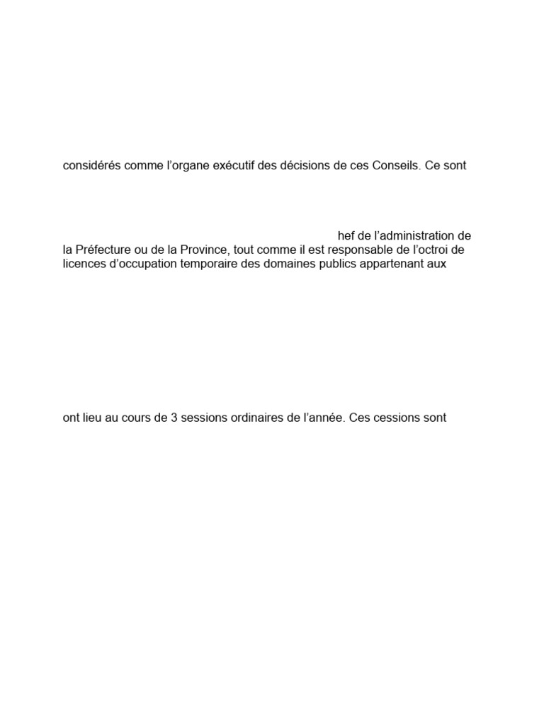Attributions du Président de Préfecture | PDF