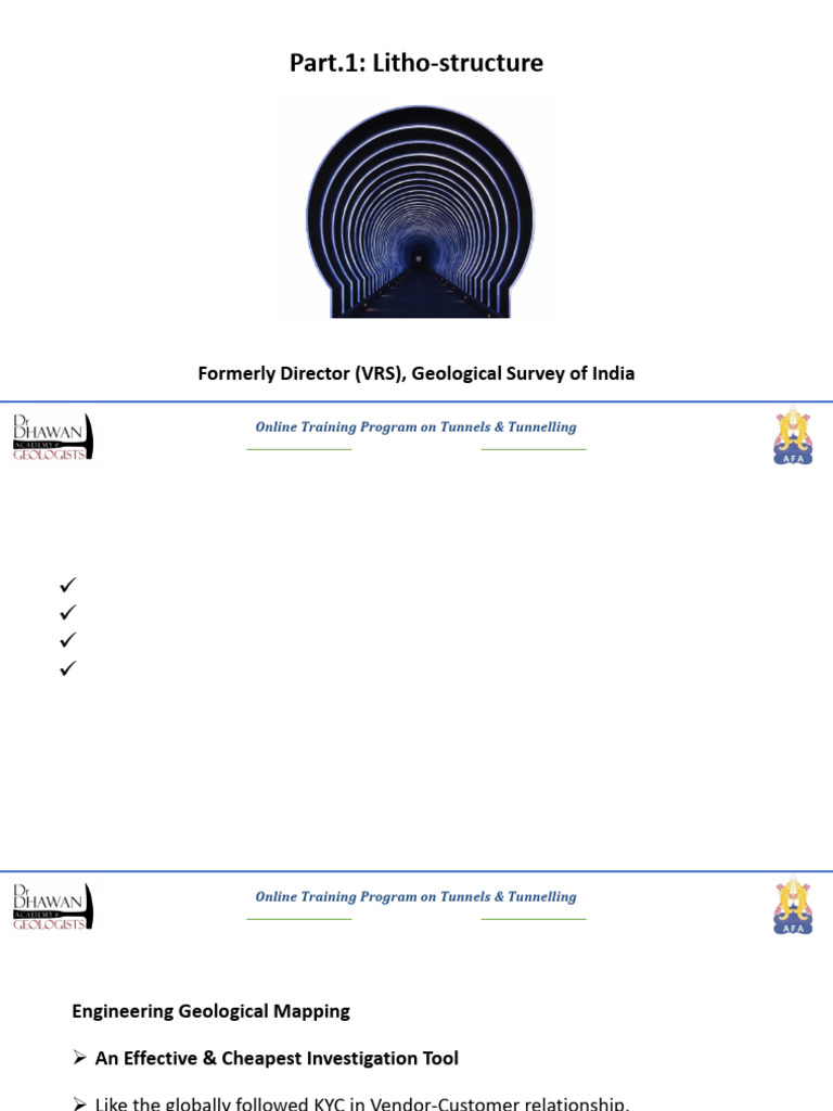 Engineering Geological Mapping for Tunnels | PDF | Geology | Map
