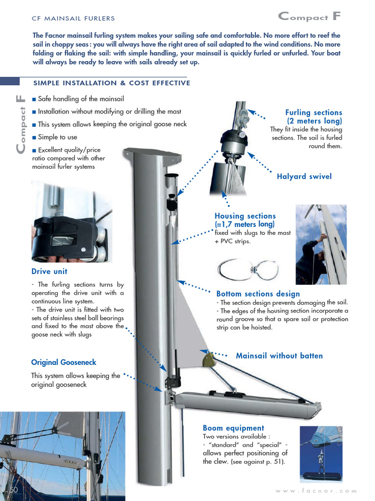 Compact Mainsail Furling Systems Guide | PDF | Sailing Ships