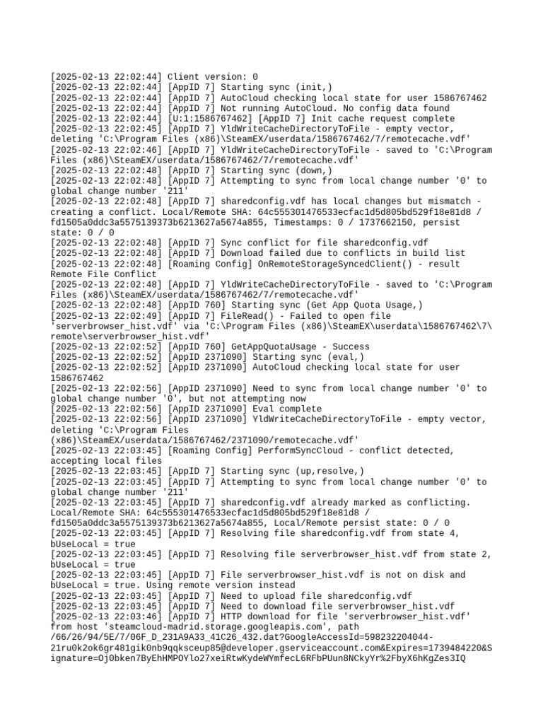 Steam Cloud Sync Log Analysis | PDF | Computer Architecture | Digital ...
