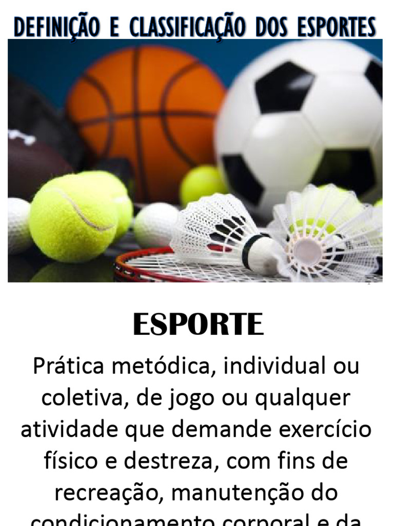 Classificação dos Esportes: Tipos e Dinâmicas | PDF | Ginástica | Esportes