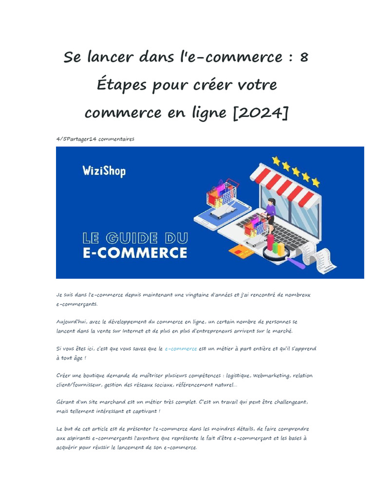 Définir une plateforme e-commerce efficace | PDF | Commerce ...