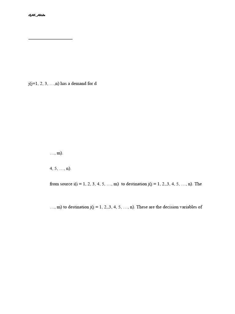 Understanding Transportation Problems | PDF | Demand | Linear Programming