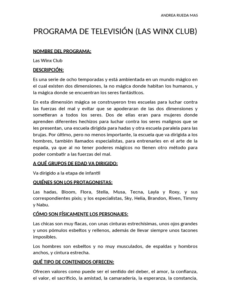 Programa de Televisión | PDF
