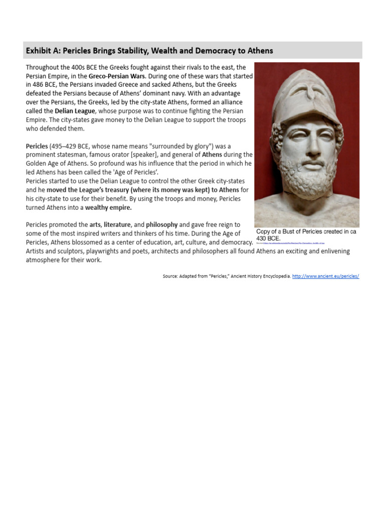 Pericles: Athens' Golden Age Explained | PDF | Ancient Greek Literature ...