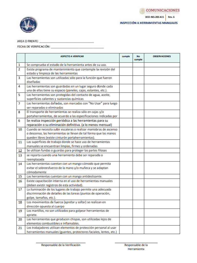 1 Revision de Herramientas Manuales | PDF