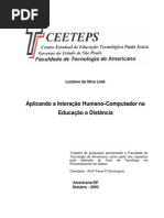 Aplicando a Interação Humano-Computador Na Educação a Distância