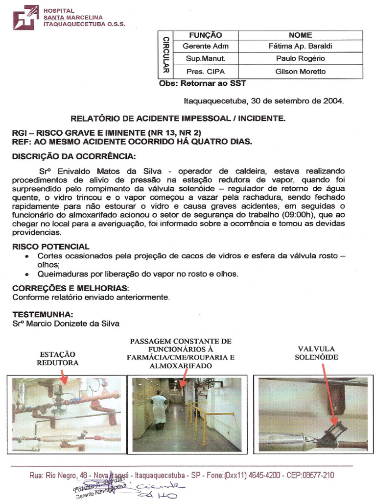 Modelo de Relatório de Segurança Do Trabalho | PDF
