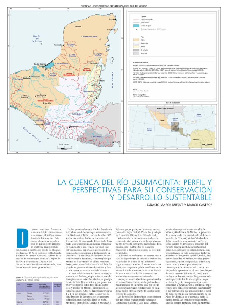 Cuenca del Usumacinta: Extensión y Población | PDF | México | Guatemala