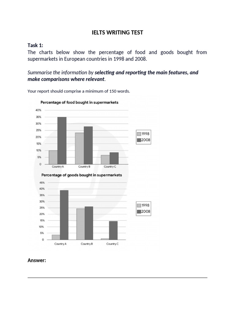 Ielts 3 - Final Writing Test | PDF