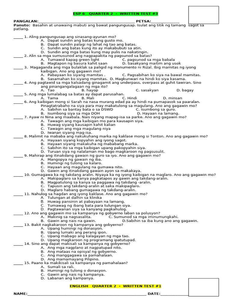 Summative Test Quarter 2 Week 5-8 | PDF | Respiratory Tract | Lung