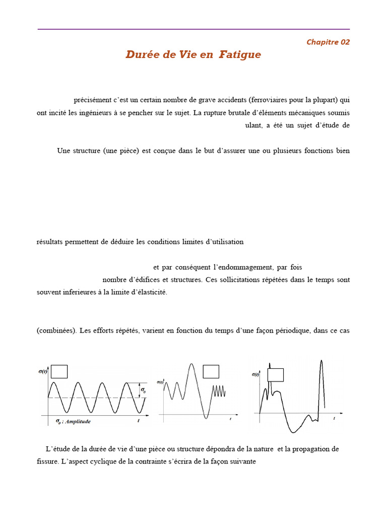 Fatigue des matériaux : durée de vie et essais | PDF | Fatigue ...