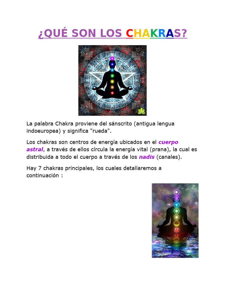 Guía Completa sobre Chakras y Equilibrio Energético | PDF | Amor | Placer