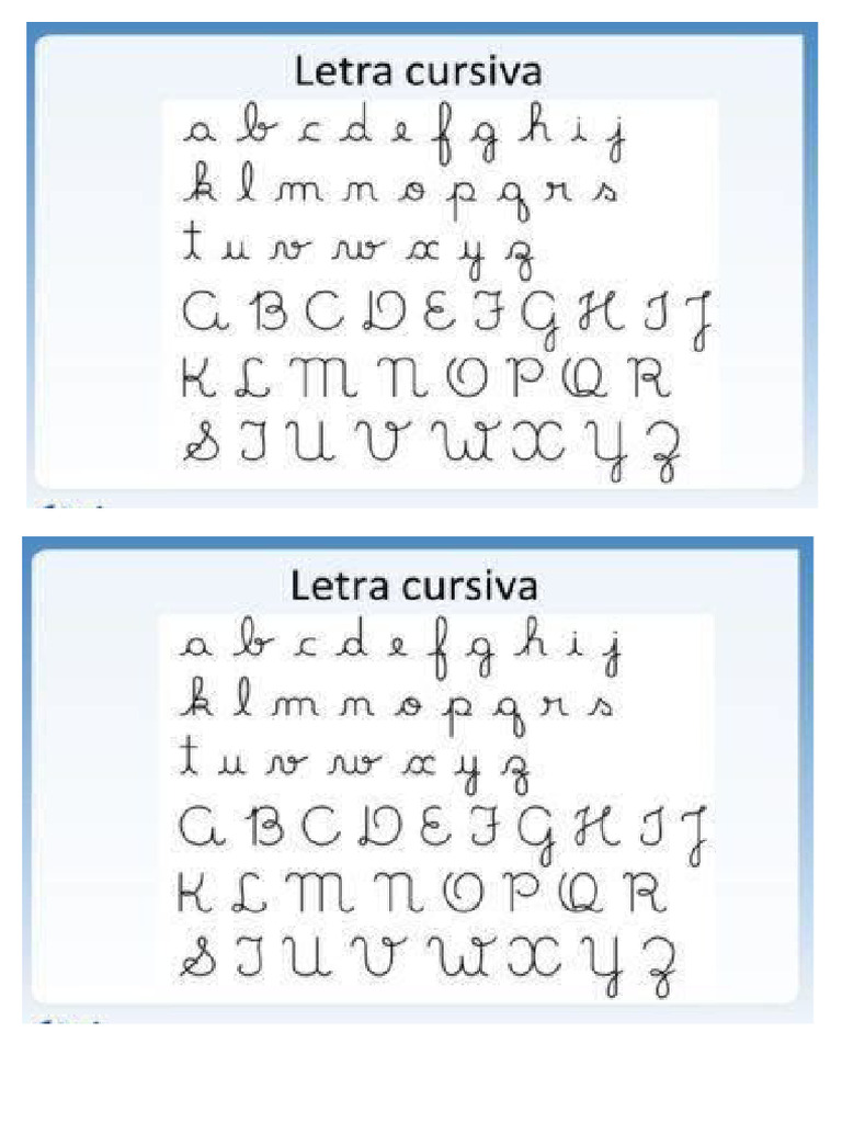 Alfabeto - Letra Cursiva | PDF
