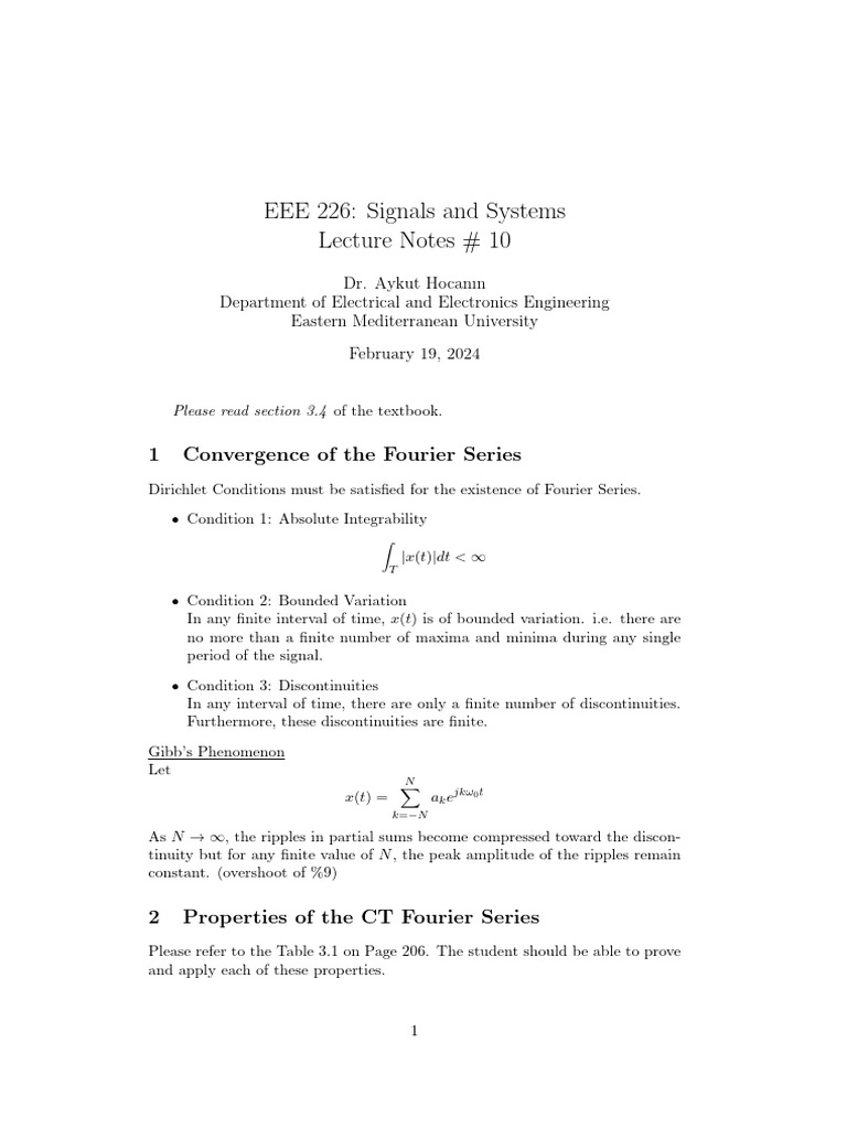 Lec Note 10 | PDF