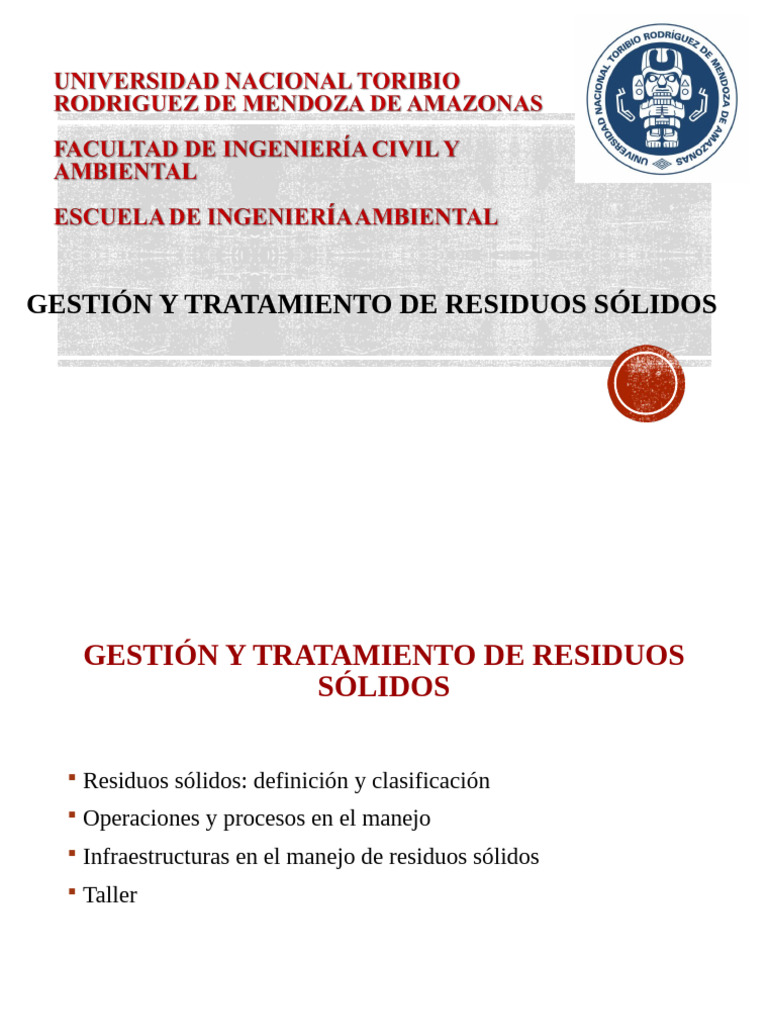 Gestión y Tratamiento de Residuos Sólidos | PDF | Residuos | Gestión de ...