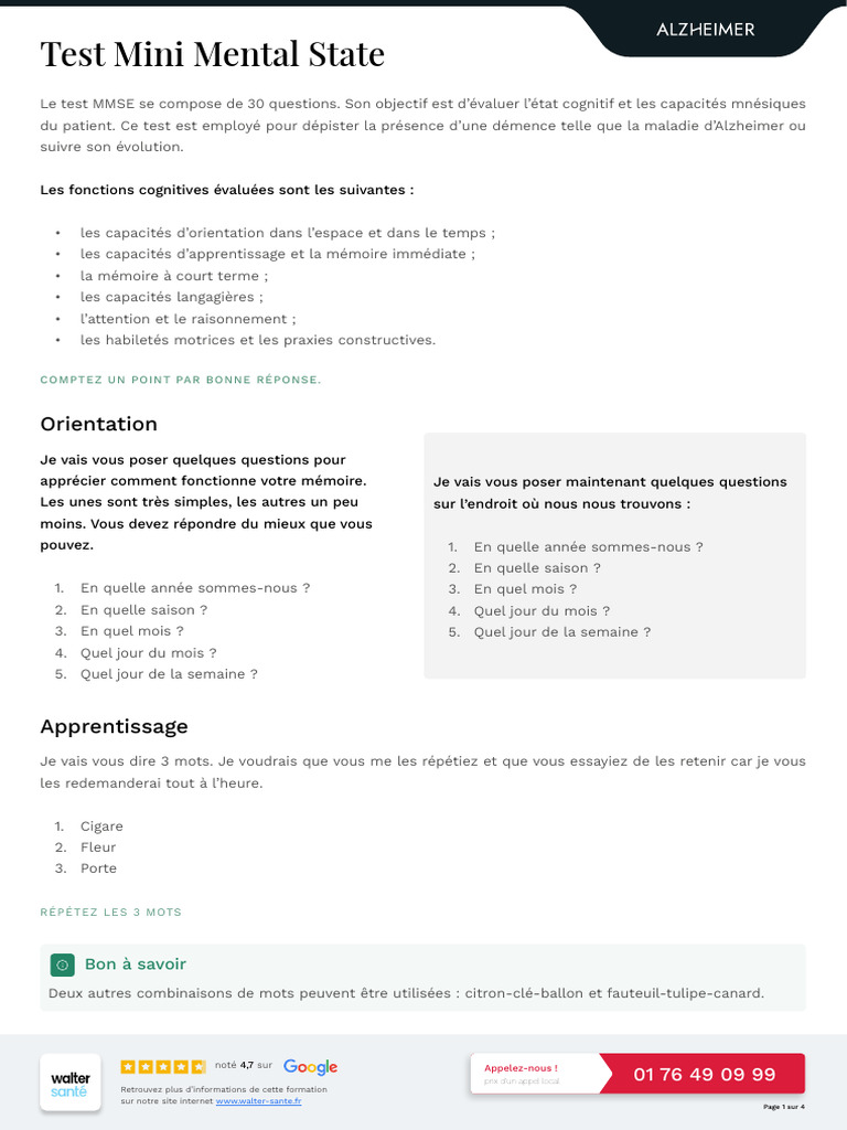 Formation sur le dépistage de l'Alzheimer | PDF | Maladie d'Alzheimer ...