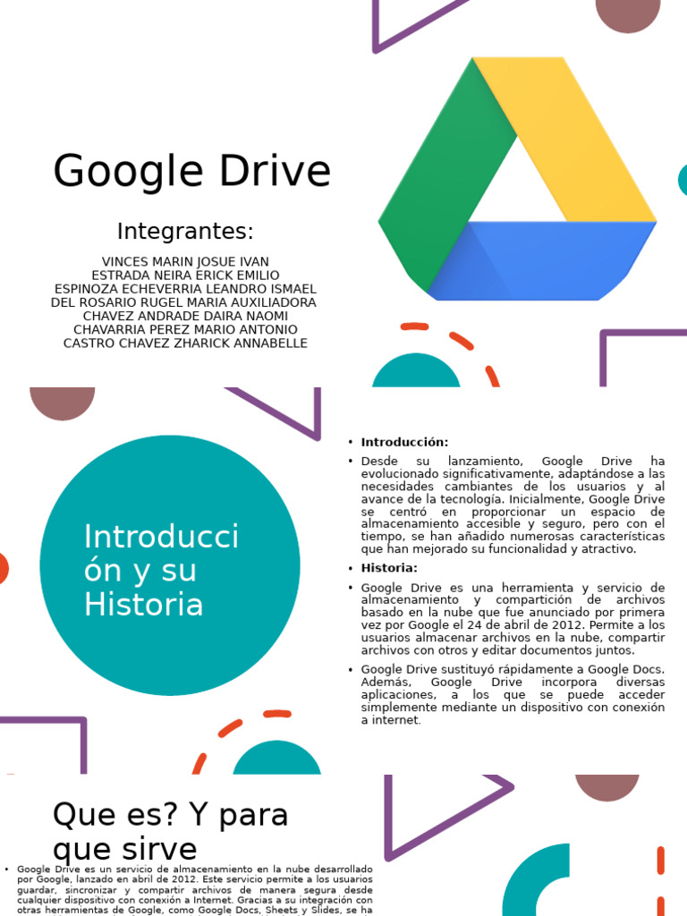 Historia y Funciones de Google Drive | PDF | Archivo de computadora ...