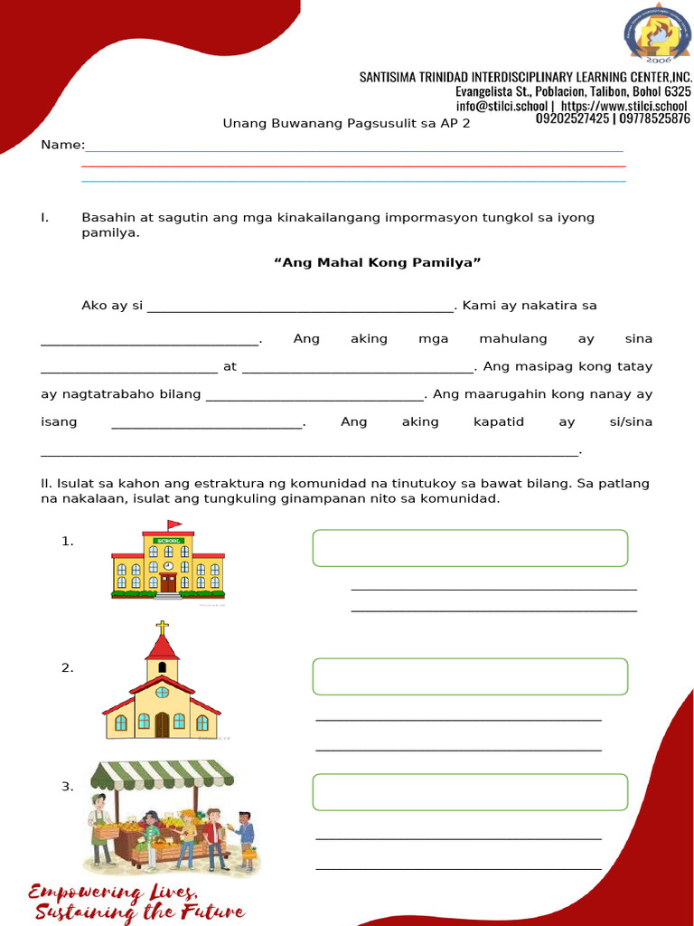 Unang Buwanang Pagsusulit Sa AP 2 | PDF