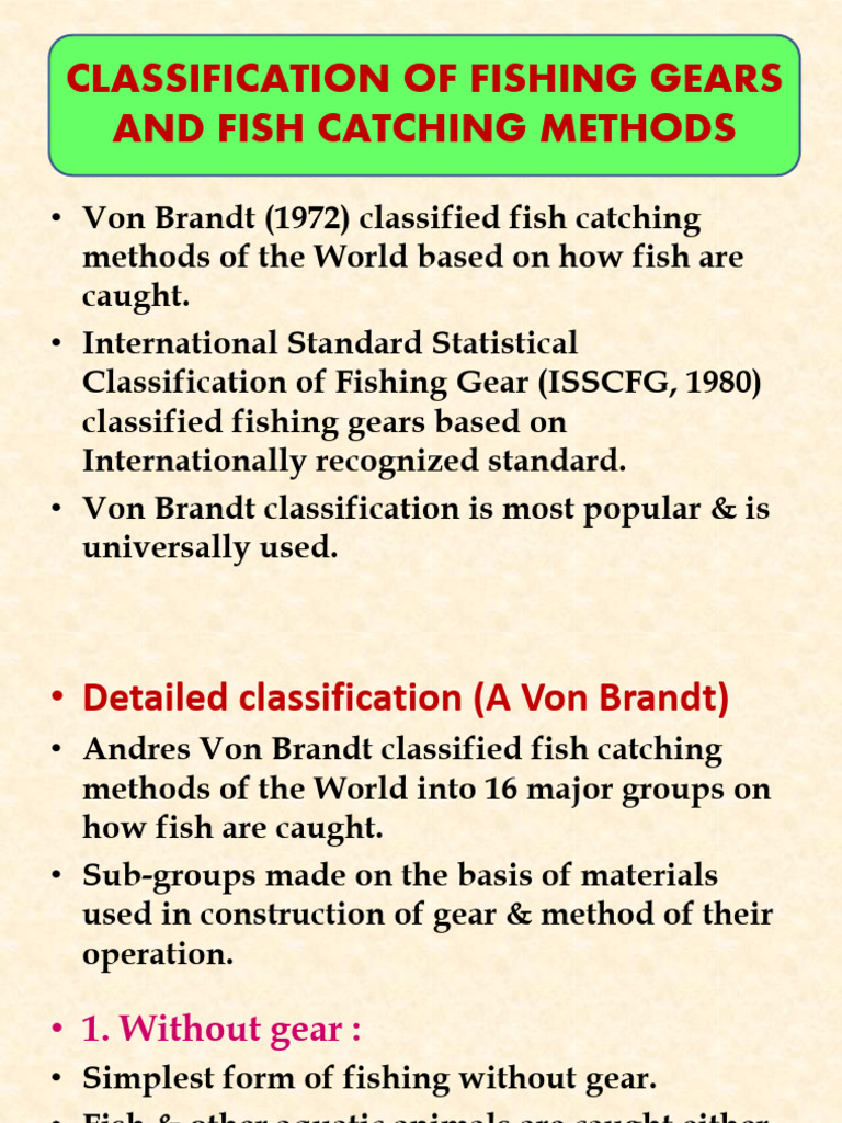 Fishing Gear Classification Methods | PDF | Trawling | Fish And Humans