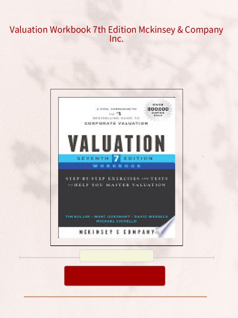 超人気 7th Workbook Valuation Edition Inc Company & Mckinsey ビジネス・経済