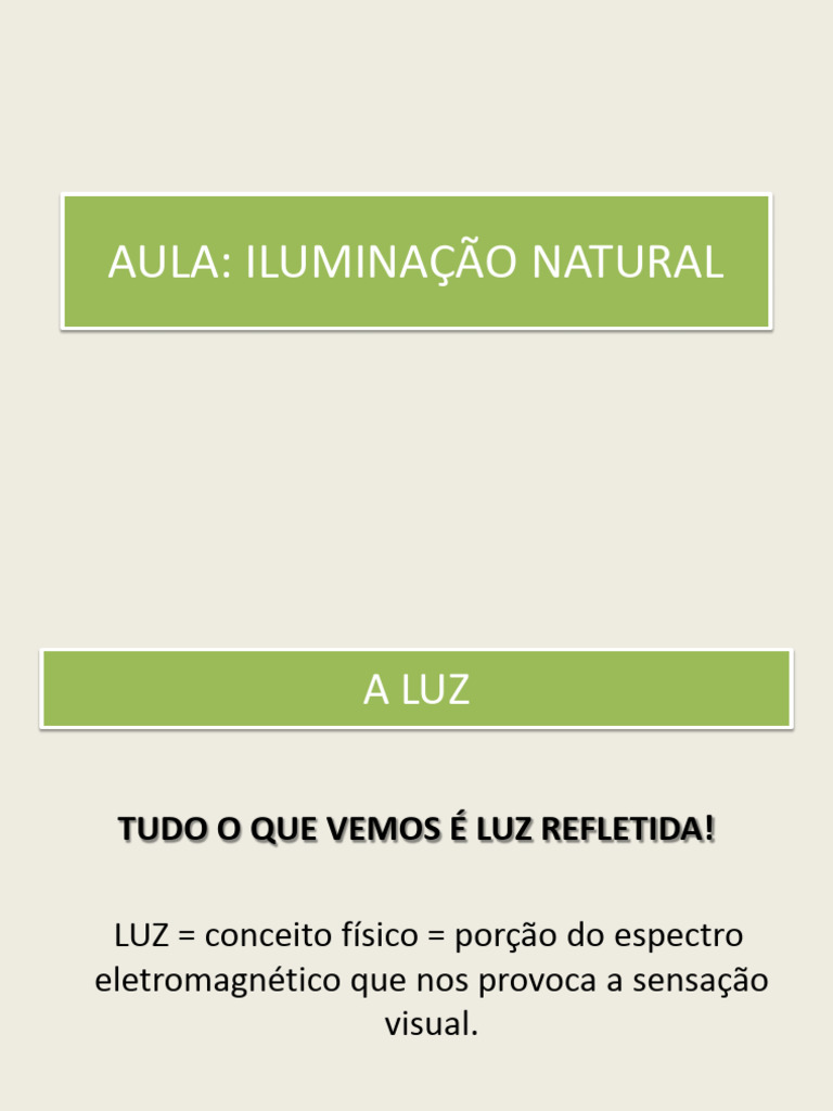 Iluminação Natural: Conceitos e Aplicações | PDF | Sol | Reflexão (Física)