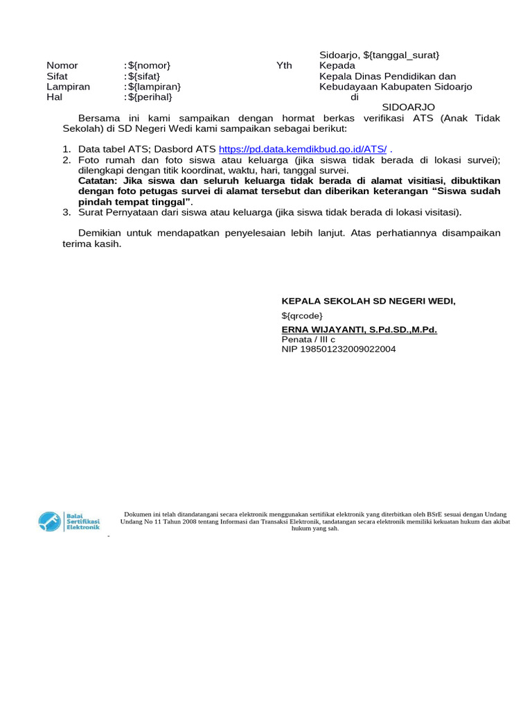 Format Form Berkas ATS | PDF