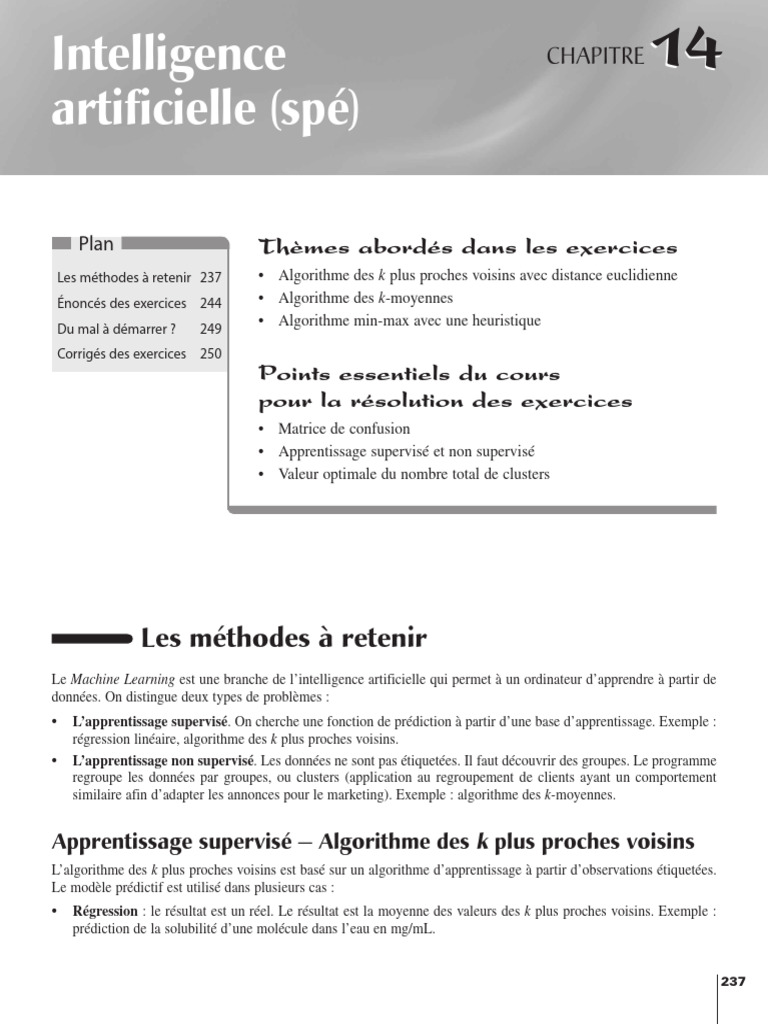 Méthodes de Machine Learning expliquées | PDF | Apprentissage ...