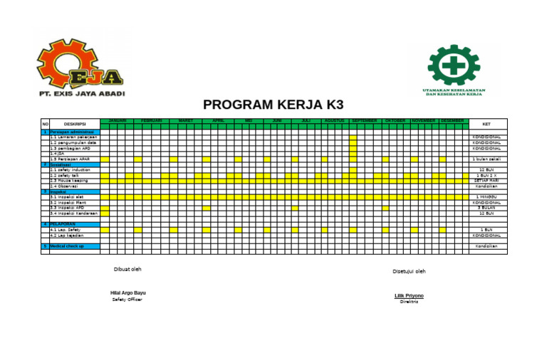 Program Kerja K3 | PDF