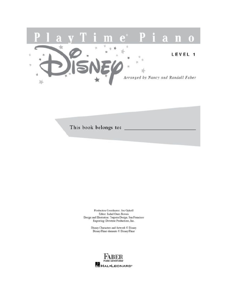 Playtime Piano Disney Level 1 | PDF