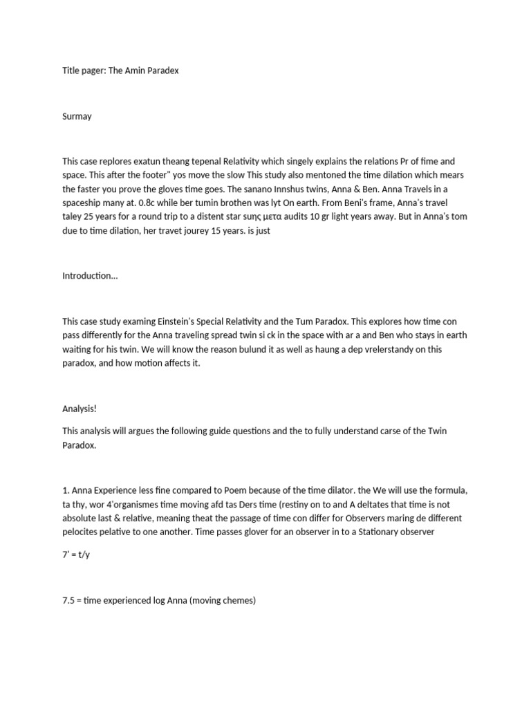 Understanding the Twin Paradox in Relativity | PDF | Special Relativity ...