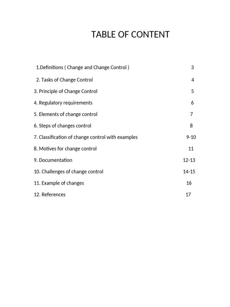 Change Control Process Guide | PDF