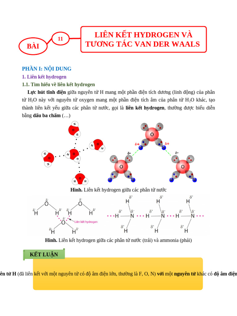 11. Bài - Liên kết hydro | PDF