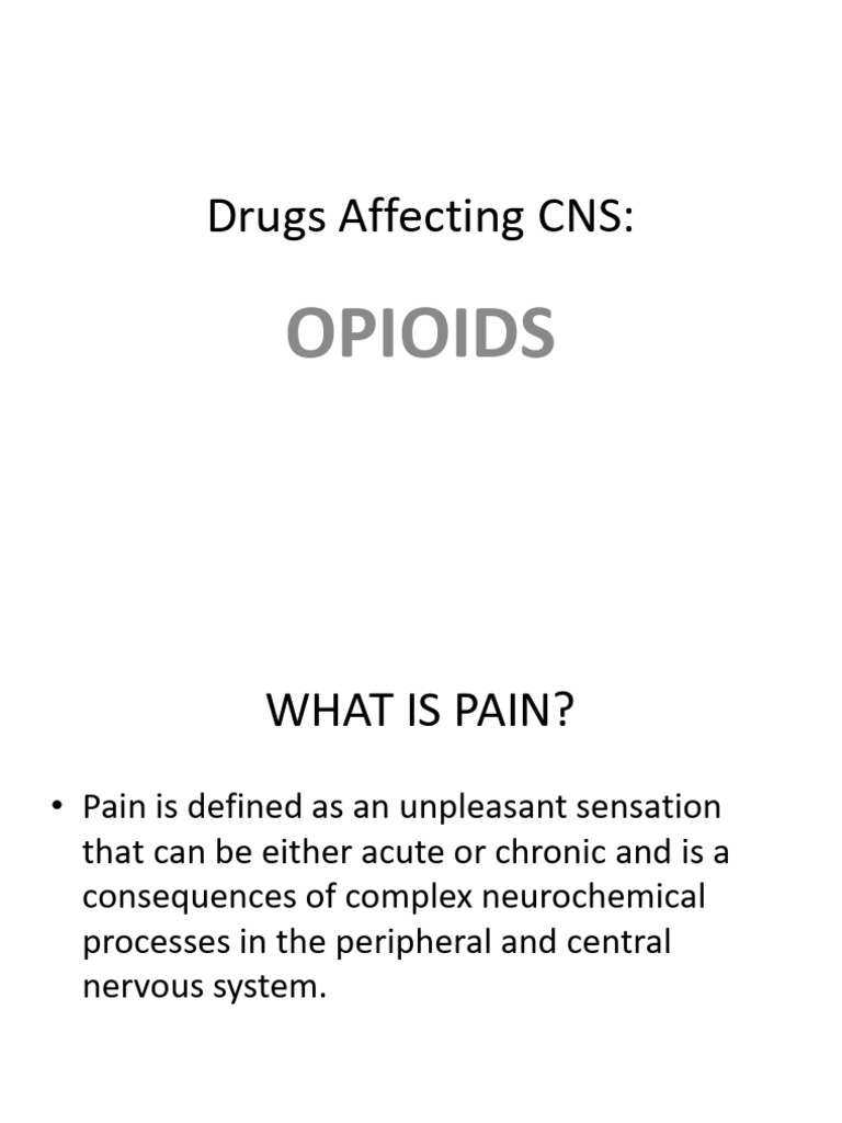 Opioids and Pain Management Overview | PDF | Opioid | Analgesic
