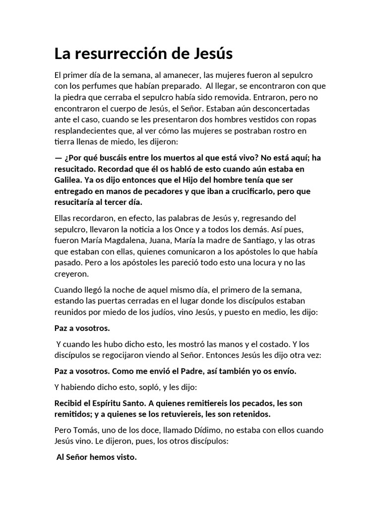 La Resurrección de Jesús | PDF | La resurrección de Jesús | Jesús