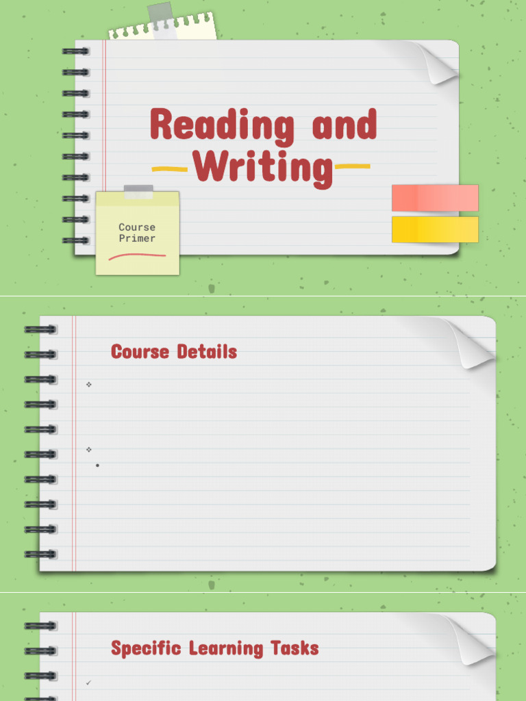 Reading and Writing Lesson 1 3 | PDF | Educational Assessment | Cognition