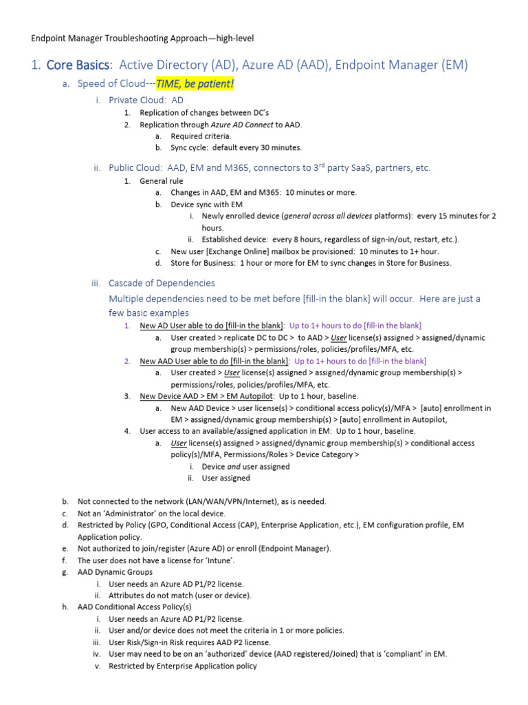 Endpoint Manager Troubleshooting Guide | PDF | Computer Network | User ...