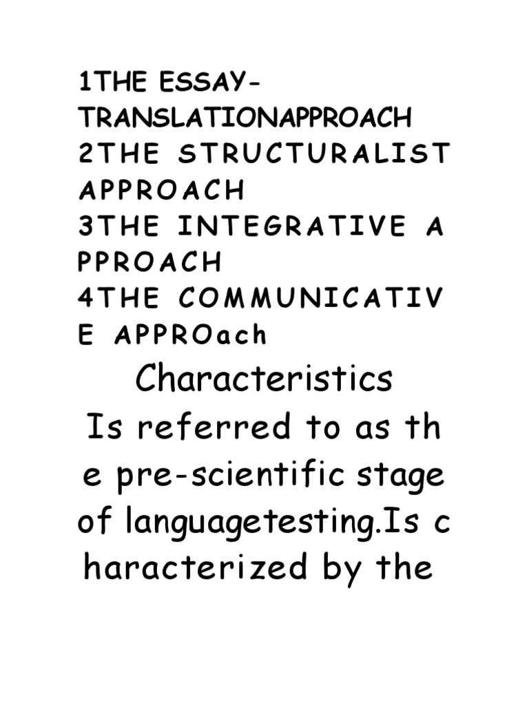 Language Testing Approaches Explained | PDF
