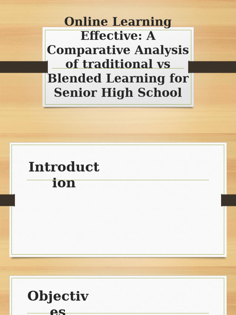 Comparative Study: Traditional vs Blended Learning | PDF