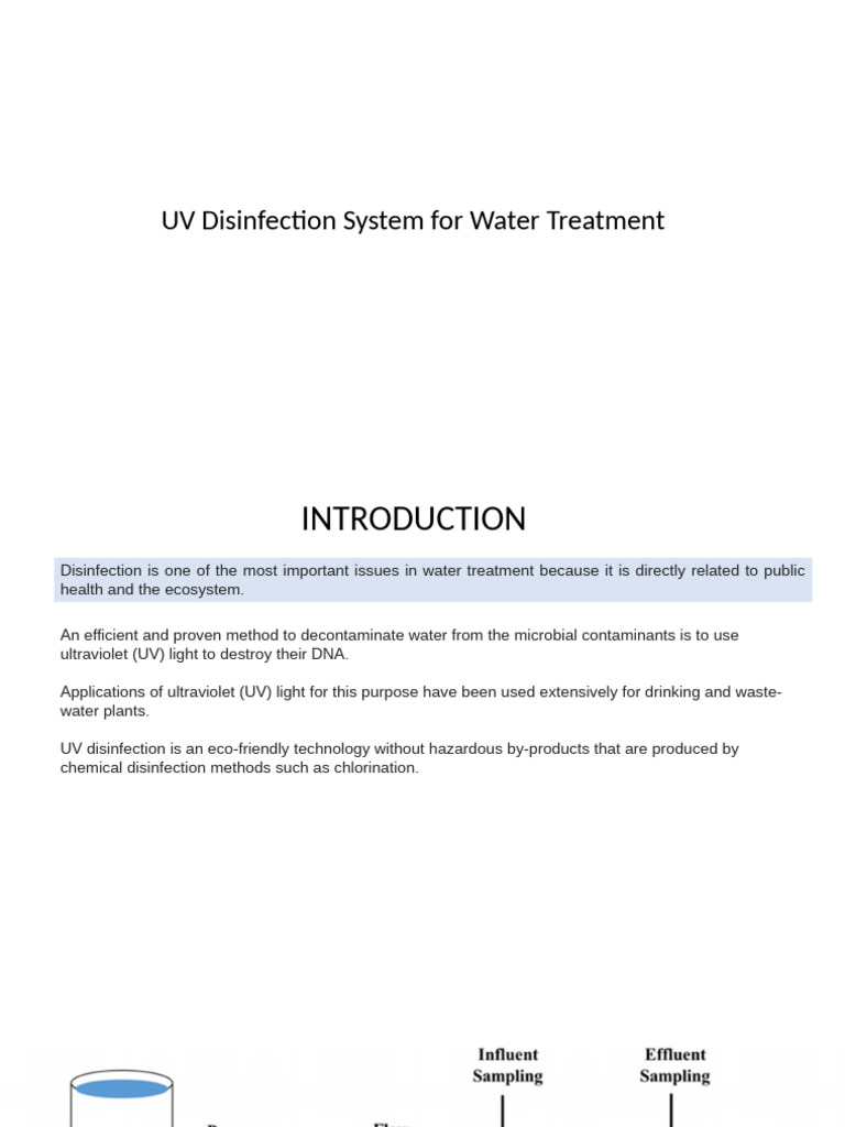 UV Disinfection System Optimization | PDF