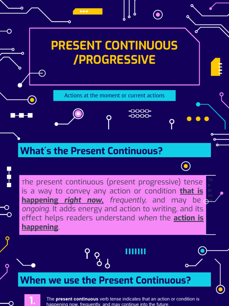 Understanding Present Continuous Tense | PDF | Semantic Units ...