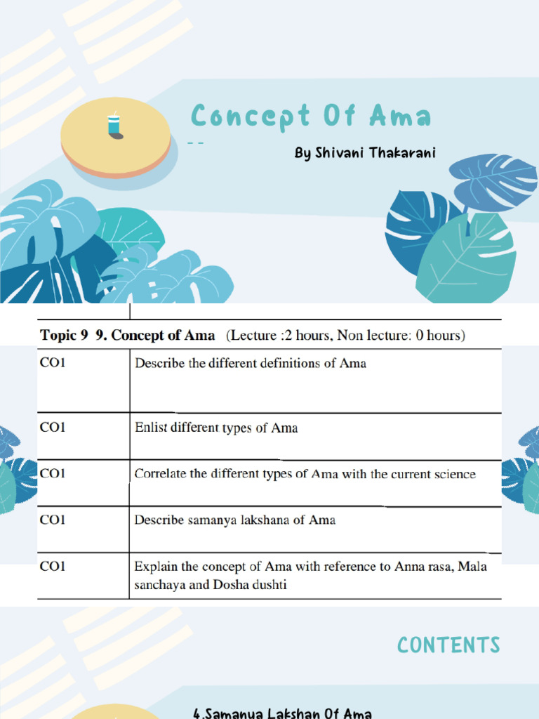 Understanding the Concept of Ama in Ayurveda | PDF