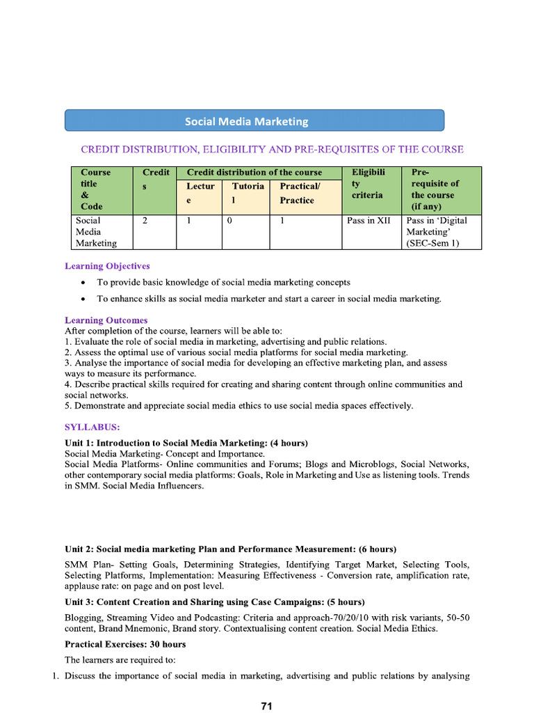 Social Media Marketing | PDF | Social Media Marketing | Social Media