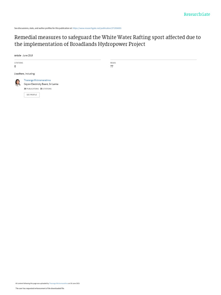 BroadlandsHydropowerProject Paper1 | PDF | Hydroelectricity | Hydrology