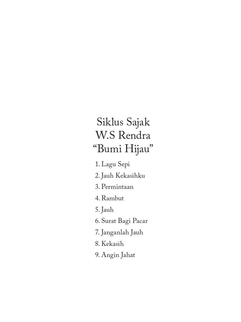 Siklus Sajak W.S. Rendra | PDF | Formas musicales | Elementos de la música