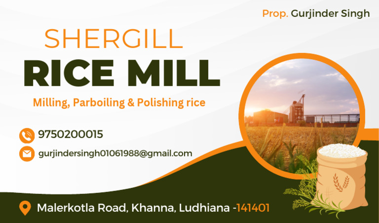 Rice Mill Visiting Card Design | PDF