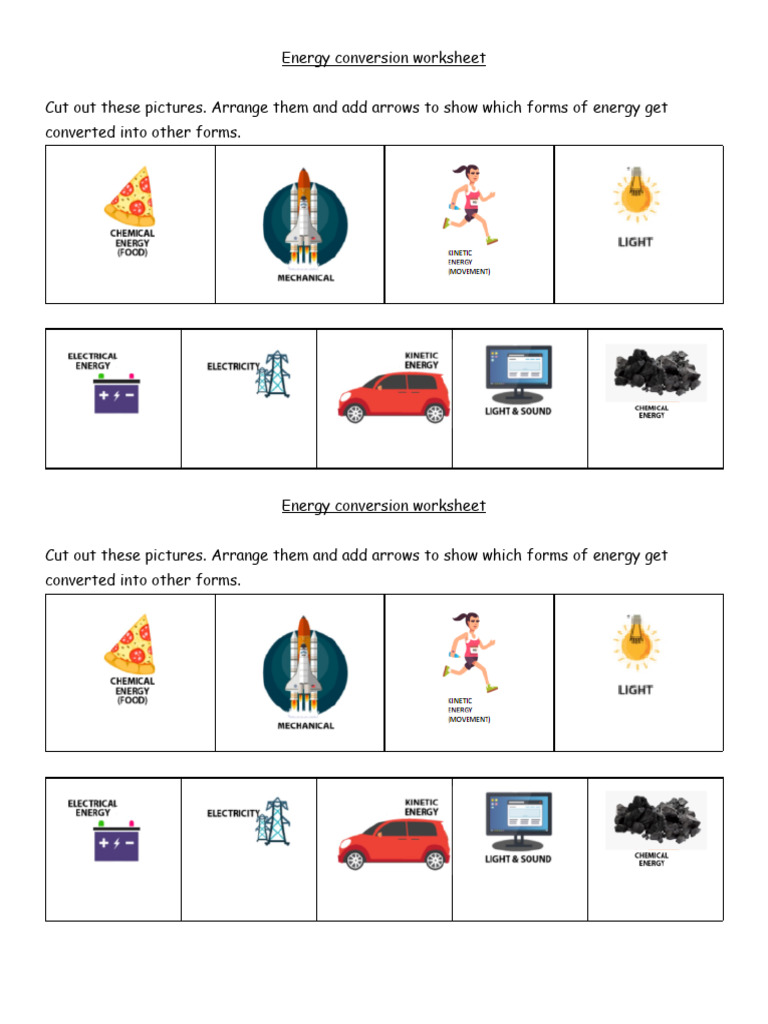 2 Energy Conversion Worksheet (1) PDF
