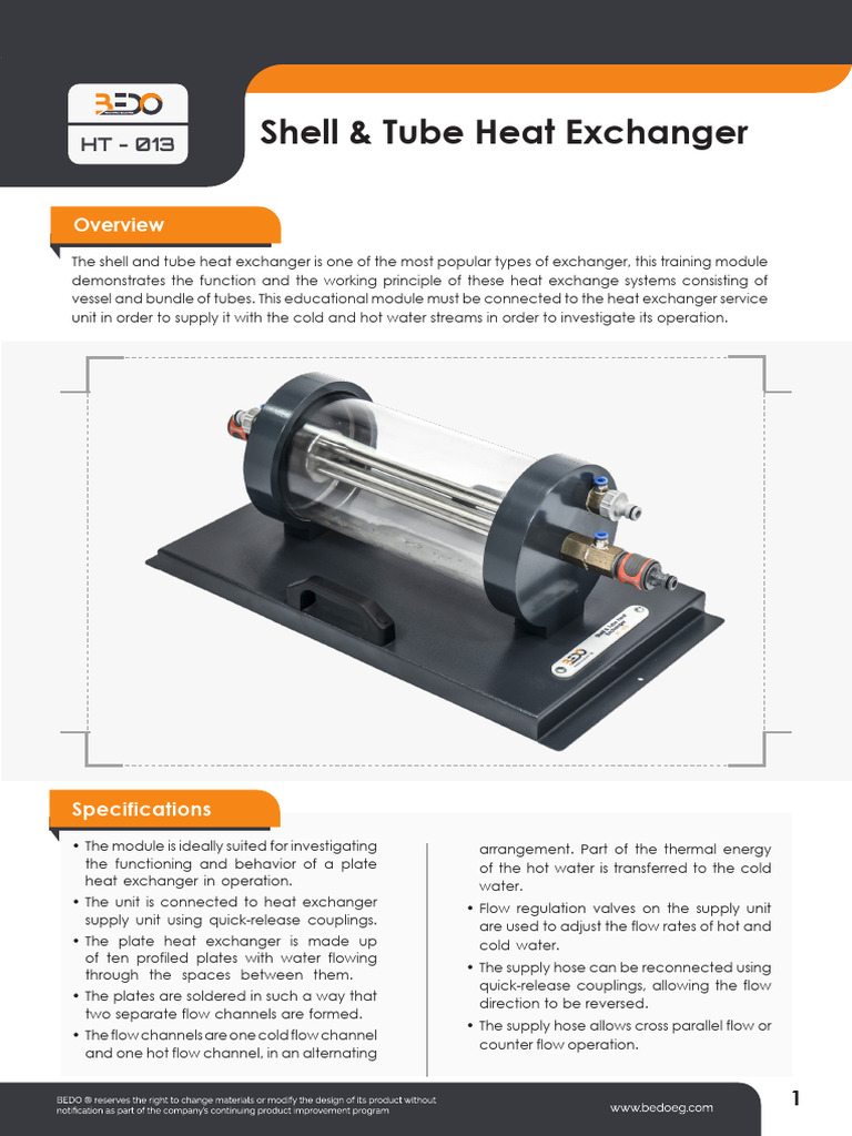 Shell and Tube Heat Exchanger Overview | PDF | Heat Exchanger | Heat