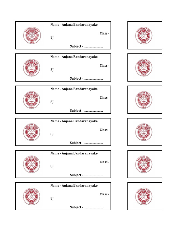 Student Record Template | PDF
