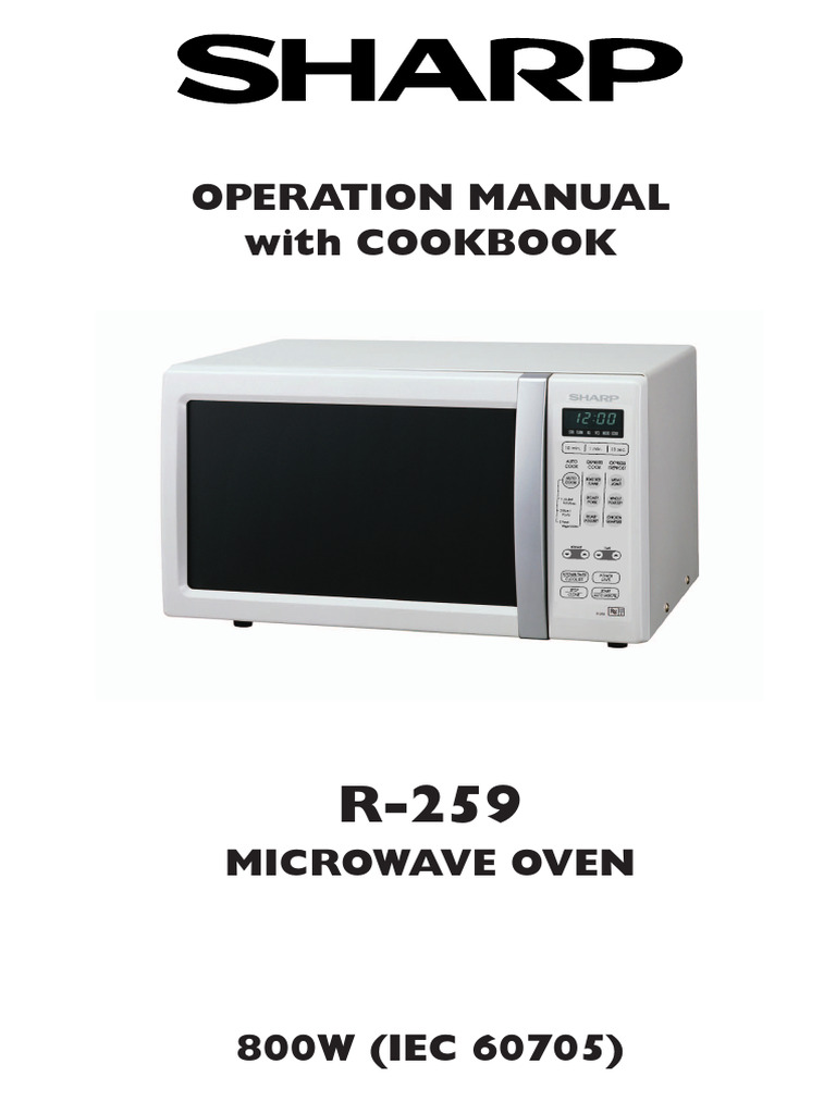 Sharp R259 Microwave Operation Manual | PDF | Ac Power Plugs And ...